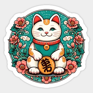 Maneki Neko Good Luck Sticker